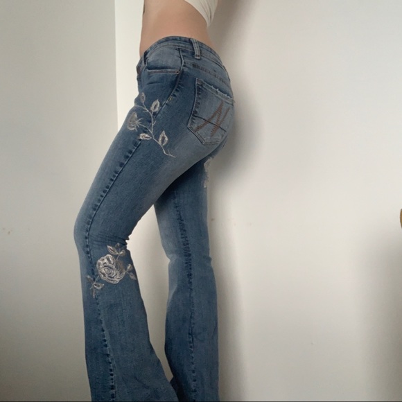 SOLD- Y2K Embroidered Denim by Meeso - Picture 4 of 5